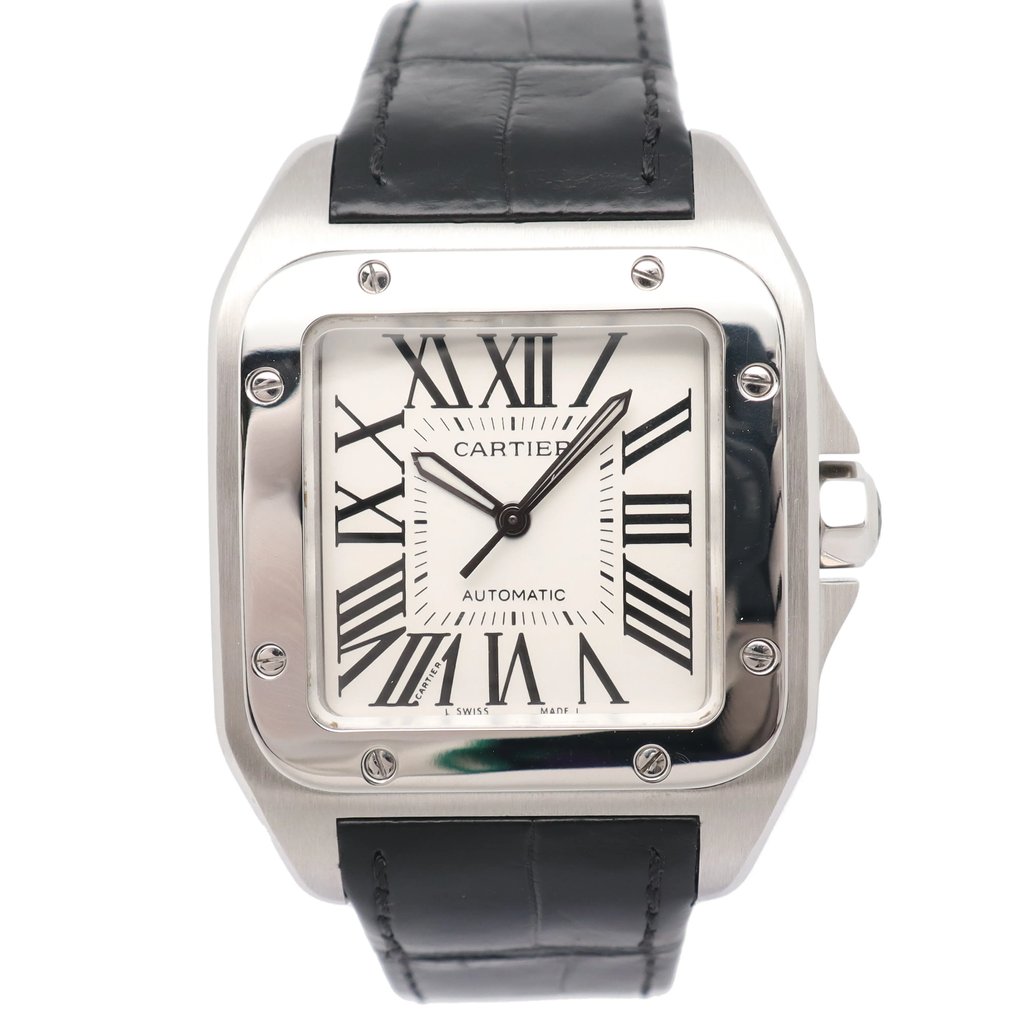 Front Full View Of Cartier W20073X8 Stainless Steel Watch Pre Owned Condition {Product Condition}
