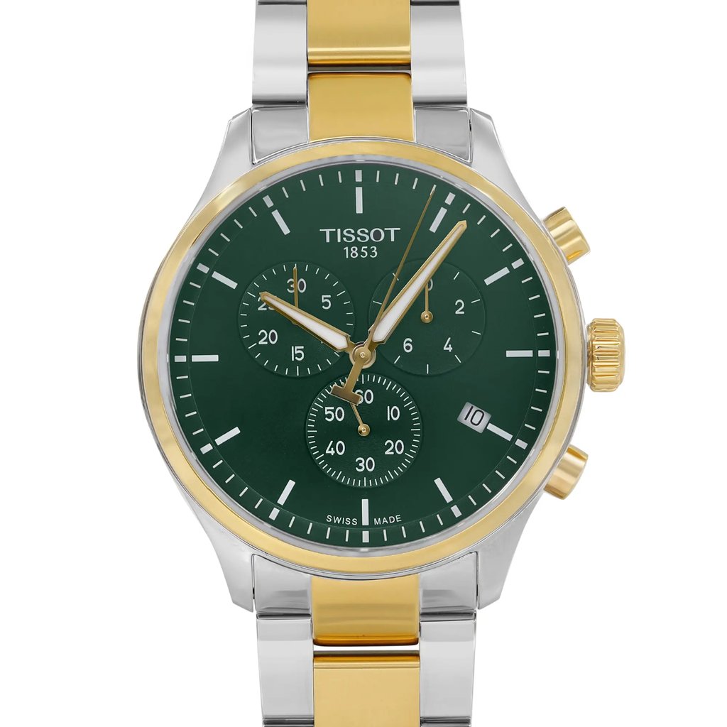 Up Close Front Facing Picture Of Tissot T116.617.22.091.00 Stainless Steel Watch Display Model Condition