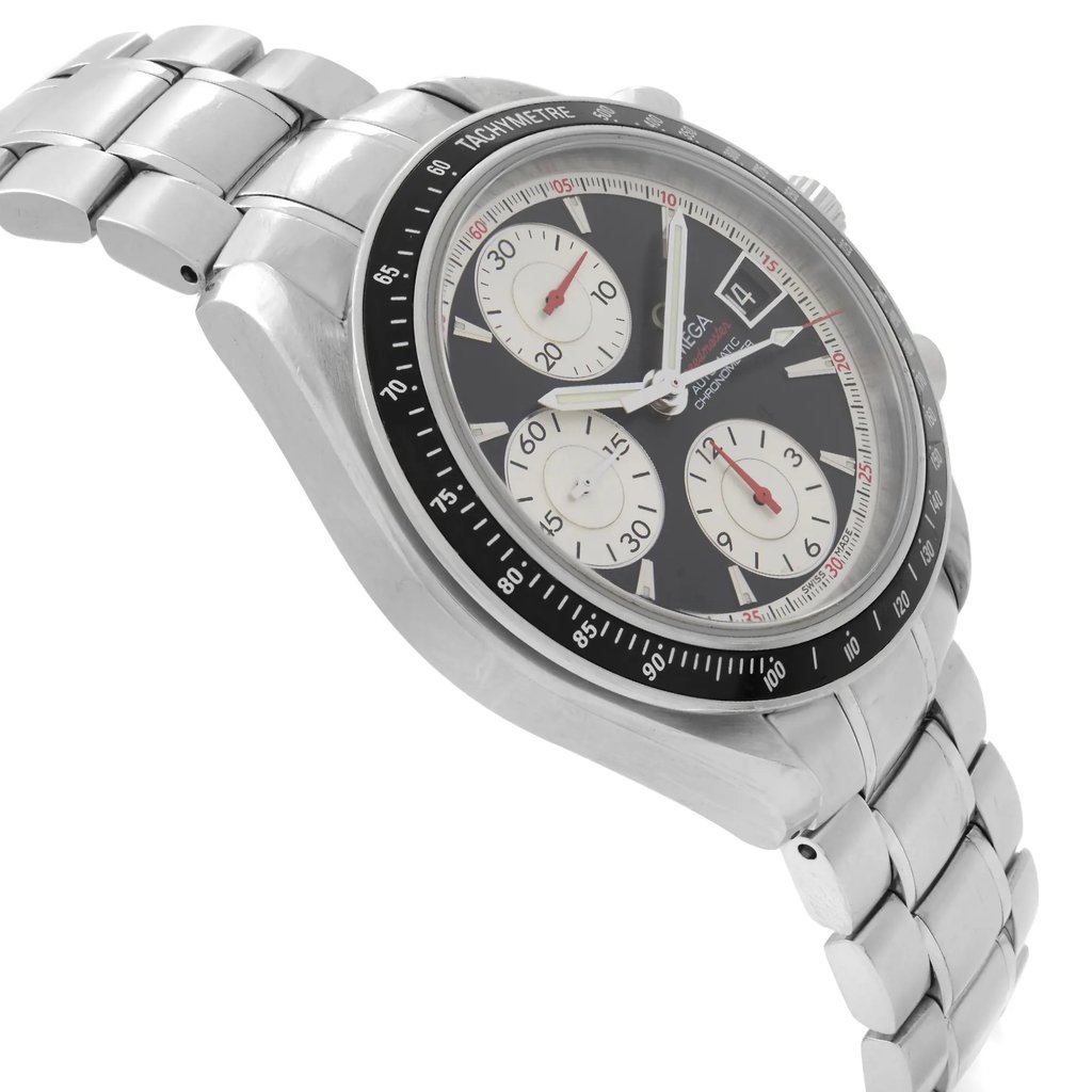 View Of Opposite Crown Facing Side Of OMEGA 3210.51.00 Stainless Steel Watch Pre Owned Condition