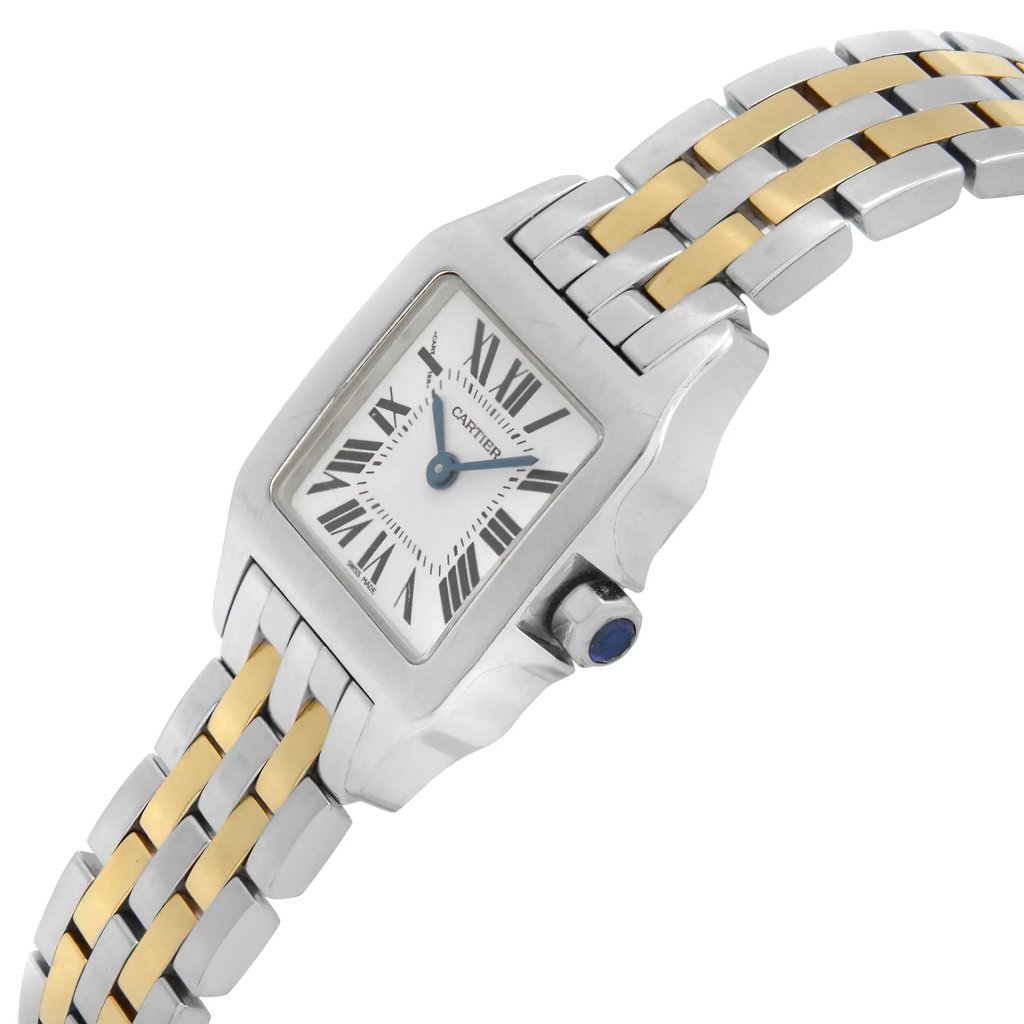 View Of Crown Facing Side Of Cartier W25066Z6 Stainless Steel Watch Pre Owned Condition