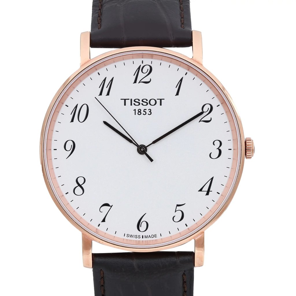 Up Close Front Facing Picture Of Tissot T109.610.36.032.00 Stainless Steel Watch Pre Owned Condition