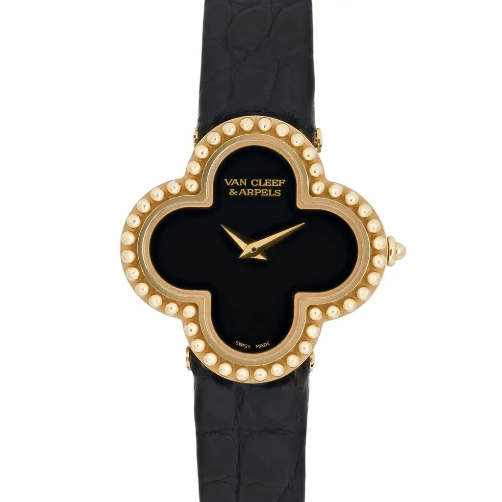 Front Full View Of Van Cleef & Arpels VCARD21900 Yellow Gold Watch Pre Owned Condition Good