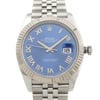 Up Close Front Facing Picture Of Rolex 126334 blrj Stainless Steel Watch Pre Owned Condition