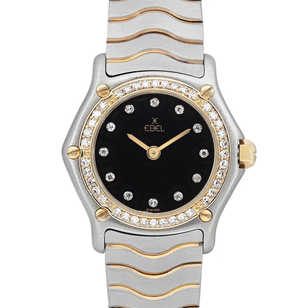 Up Close Front Facing Picture Of EBEL 1057902 Stainless Steel Watch Pre Owned Condition