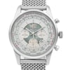 Up Close Front Facing Picture Of Breitling AB0510U0-A732-152A Stainless Steel Watch Display Model Condition