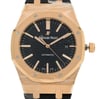 Up Close Front Facing Picture Of Audemars Piguet 15400OR.OO.D002CR.01 Rose Gold Watch Unworn Condition