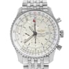 Up Close Front Facing Picture Of Breitling A2432212-G571SS Stainless Steel Watch Pre Owned Condition