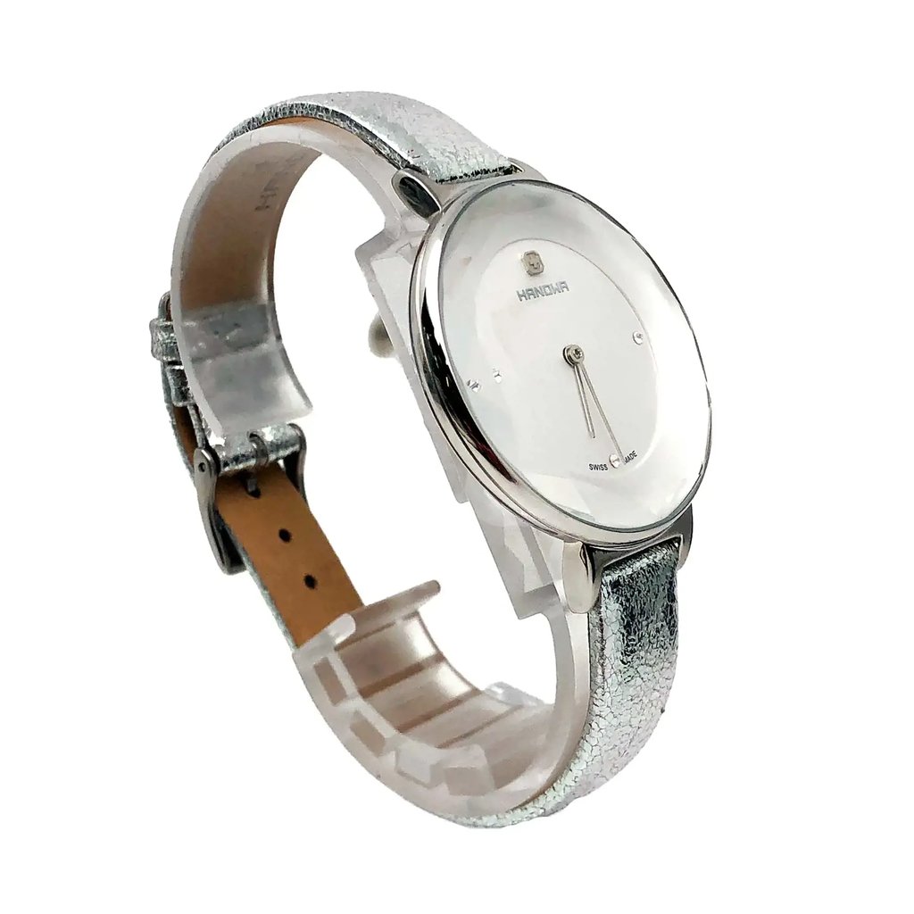 View Of Opposite Crown Facing Side Of Hanowa 16-6061.04.001.01 Stainless Steel Watch Unworn Condition