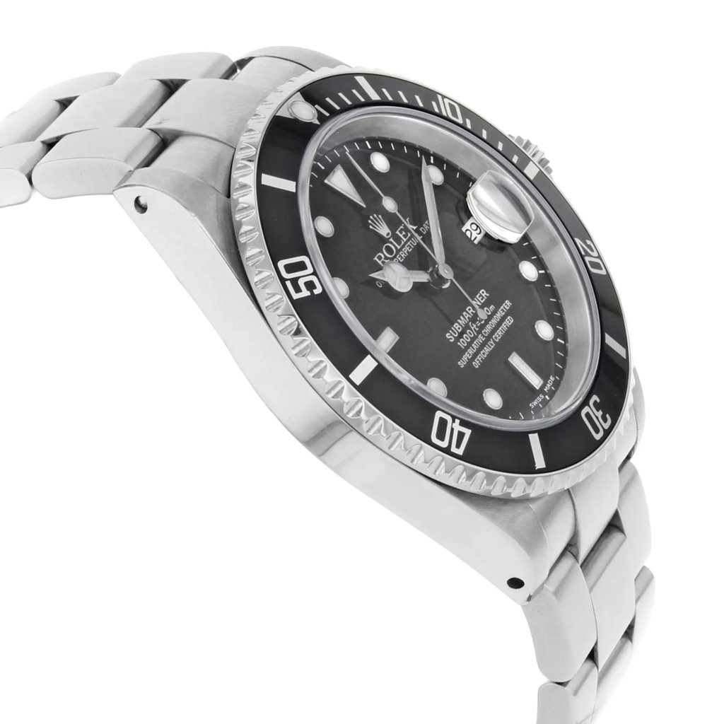 View Of Opposite Crown Facing Side Of Rolex 16610 Stainless Steel Watch Pre Owned Condition