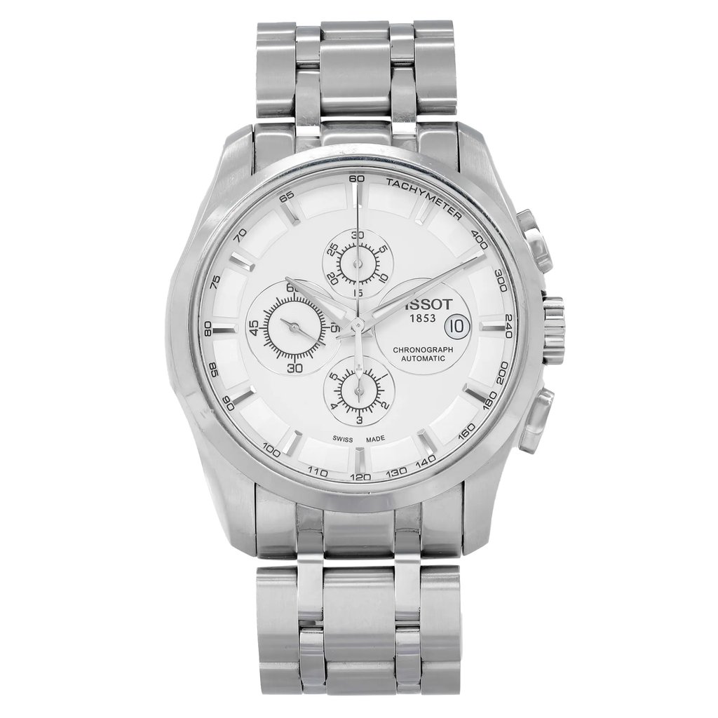 Front Full View Of Tissot T035.627.11.031.00 Stainless Steel Watch Pre Owned Condition Good