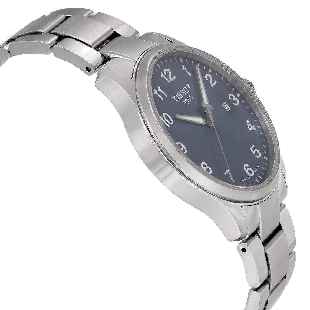 View Of Opposite Crown Facing Side Of Tissot T116.410.11.047.00 Stainless Steel Watch Pre Owned Condition
