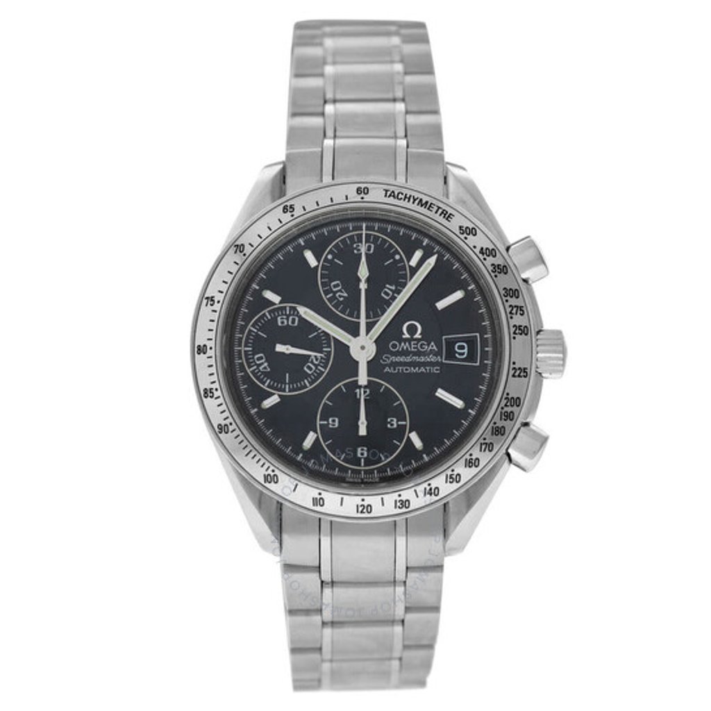 Front Full View Of Omega 3513.50.00 Stainless Steel Watch Pre Owned Condition {Product Condition}