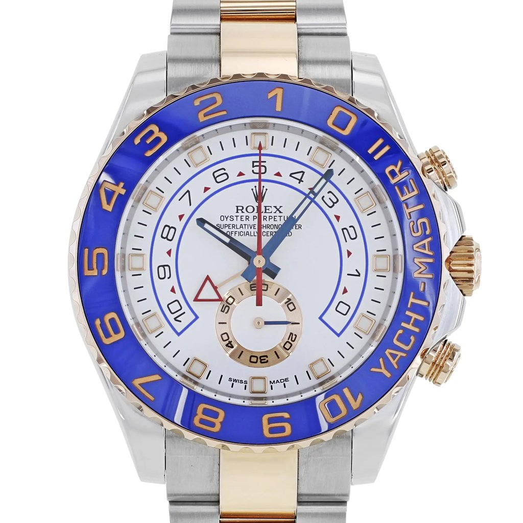 Up Close Front Facing Picture Of Rolex 116681 Stainless Steel Watch Pre Owned Condition
