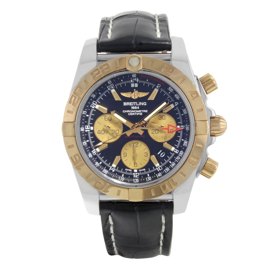 Front Full View Of Breitling CB042012/BB86-743P Stainless Steel Watch Pre Owned Condition {Product Condition}