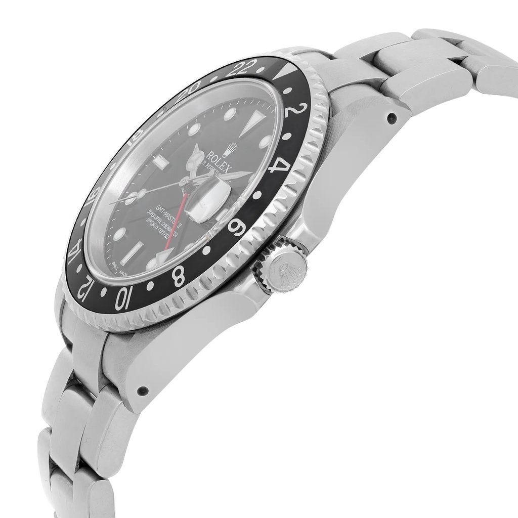 View Of Crown Facing Side Of Rolex 16710 Stainless Steel Watch Pre Owned Condition