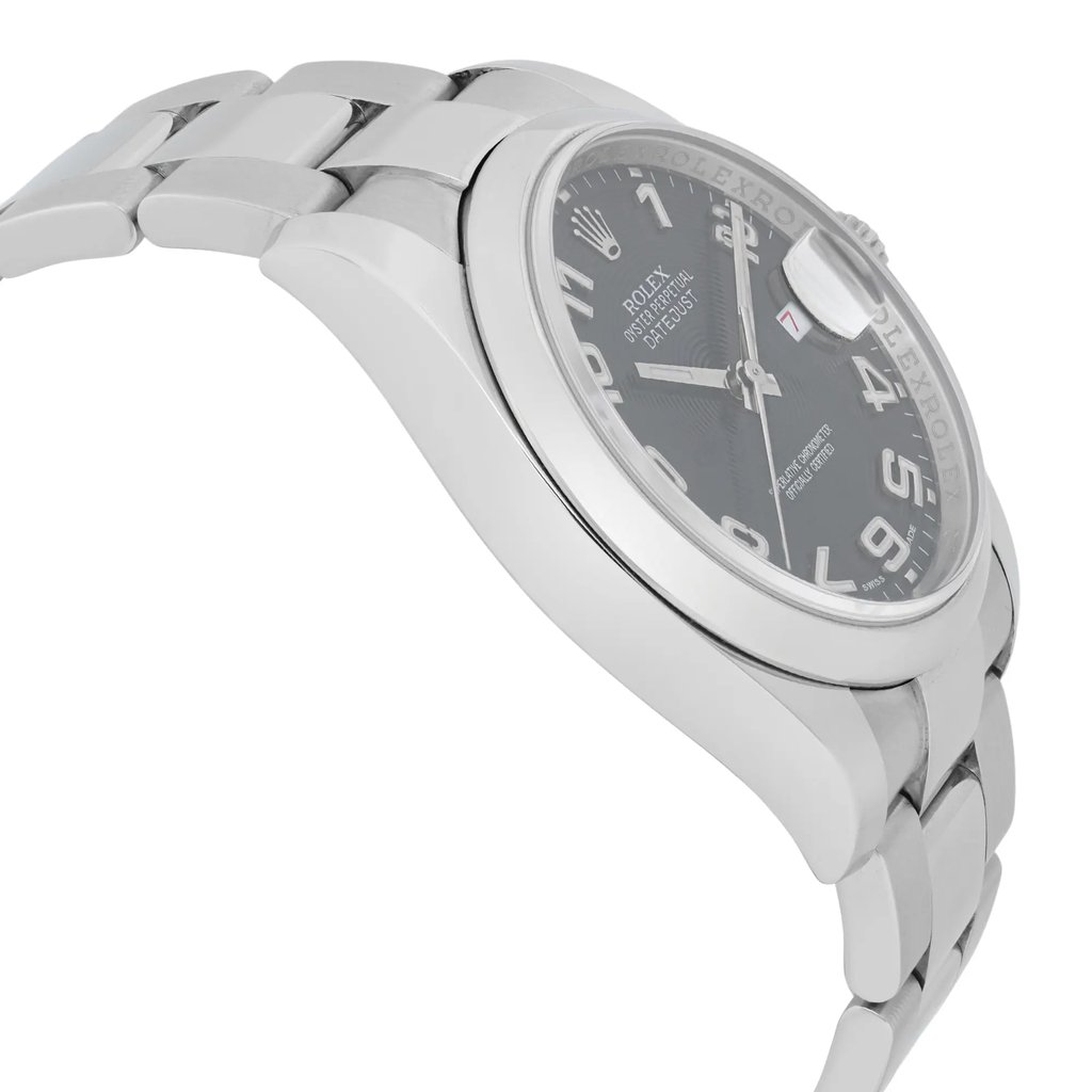 View Of Opposite Crown Facing Side Of Rolex 116200 Stainless Steel Watch Pre Owned Condition
