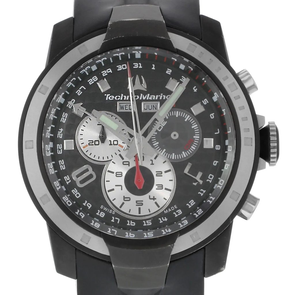 Up Close Front Facing Picture Of TechnoMarine n/a Stainless Steel Watch Pre Owned Condition