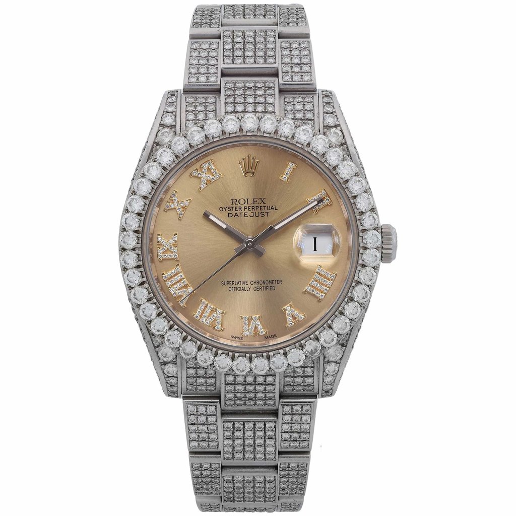 Front Full View Of Rolex 126300 Stainless Steel Watch Pre Owned Condition Excellent