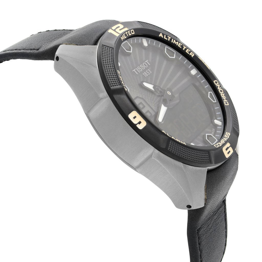 View Of Opposite Crown Facing Side Of Tissot T091.420.46.061.00 Titanium Watch New With Defects Condition