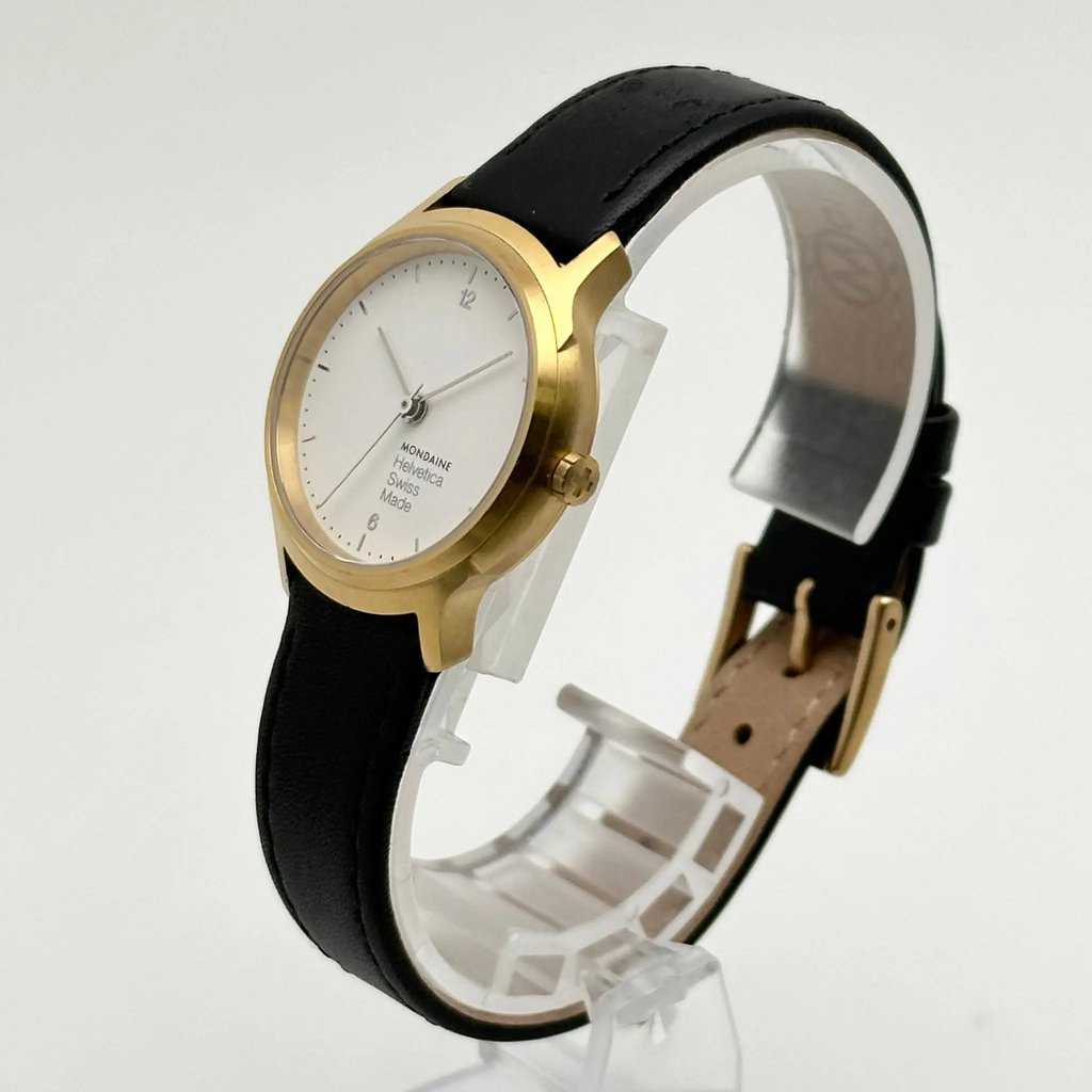 View Of Crown Facing Side Of Mondaine MH1.L1111.LB Stainless Steel Watch Pre Owned Condition