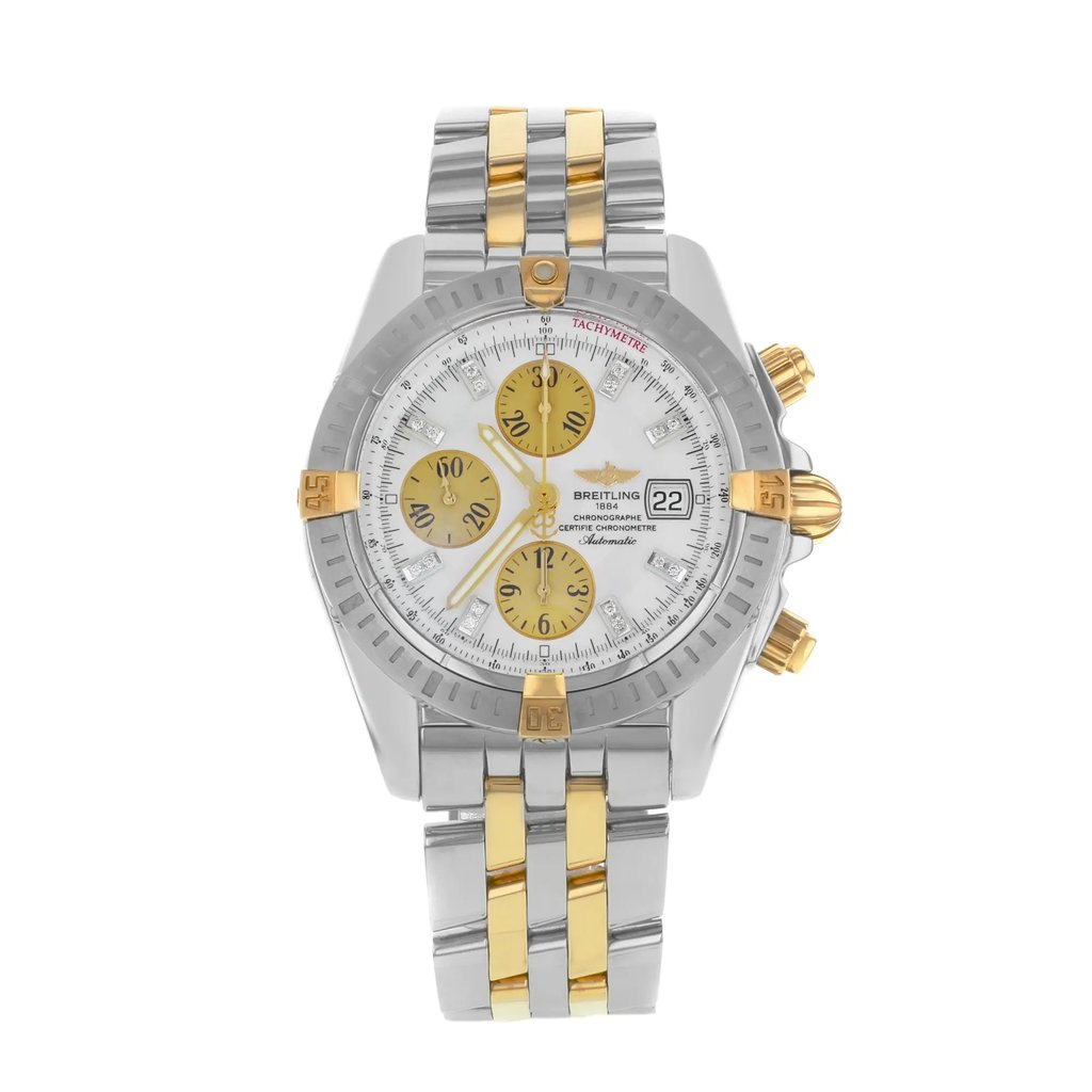 Front Full View Of Breitling B1335611/A572TT Stainless Steel Watch Display Model Condition {Product Condition}
