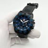 An image of a Wristwatch by Luminox. This Pre Owned item is designed for Men, featuring a Casual,Diver,Military style. It has a Quartz movement and an Analog display with a Black dial color. The indices include 12-Hour Dial,Arabic Numerals,Easy to Read/Large Numerals,Multi Dial. The band is made of Rubber and the case is made of Carbon. The watch has a Round shape with a case size of 44 mm and a case thickness of 15 mm.