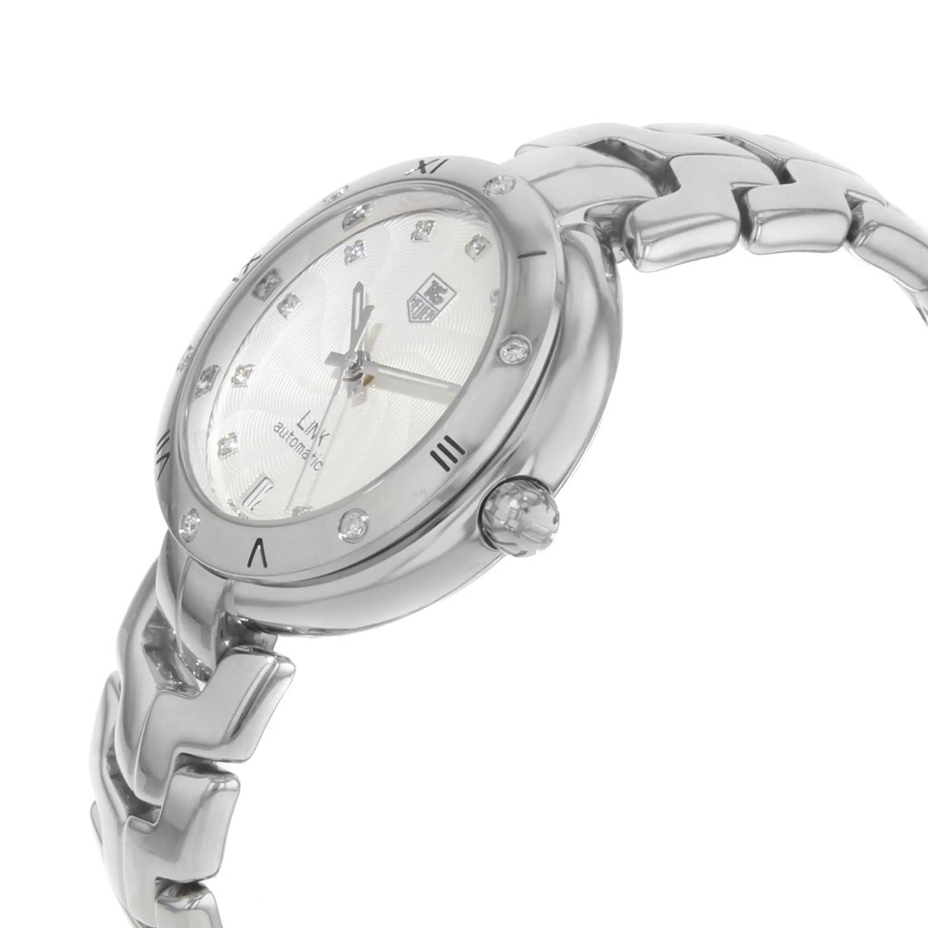 View Of Crown Facing Side Of TAG Heuer WAT2312.BA0956 Stainless Steel Watch Pre Owned Condition