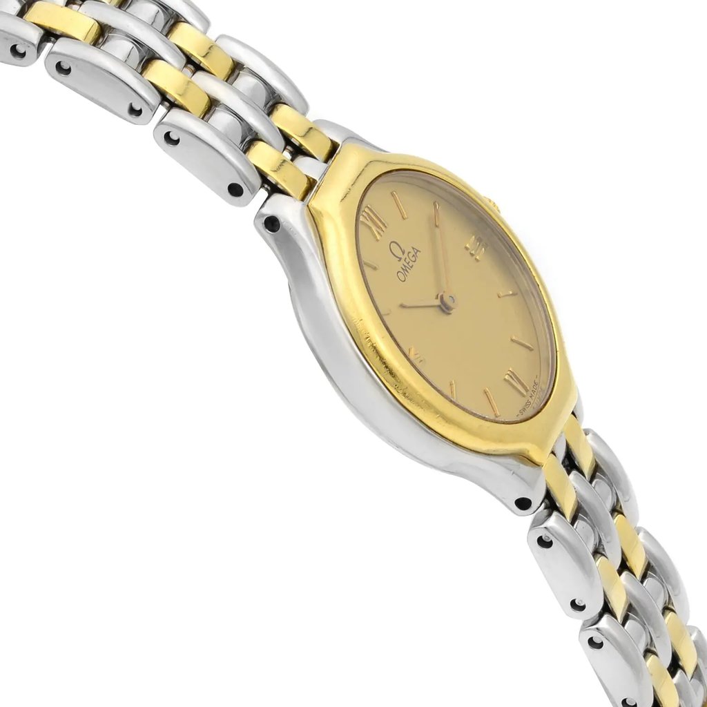 View Of Opposite Crown Facing Side Of OMEGA 595.0101 Stainless Steel Watch Pre Owned Condition
