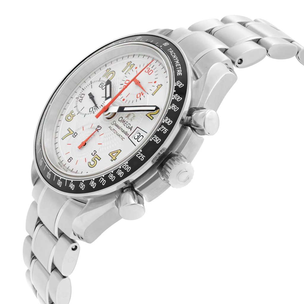 View Of Crown Facing Side Of OMEGA 3513.33 Stainless Steel Watch Pre Owned Condition