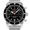 Up Close Front Facing Picture Of Breitling A2337024/BB81-154A Stainless Steel Watch Display Model Condition