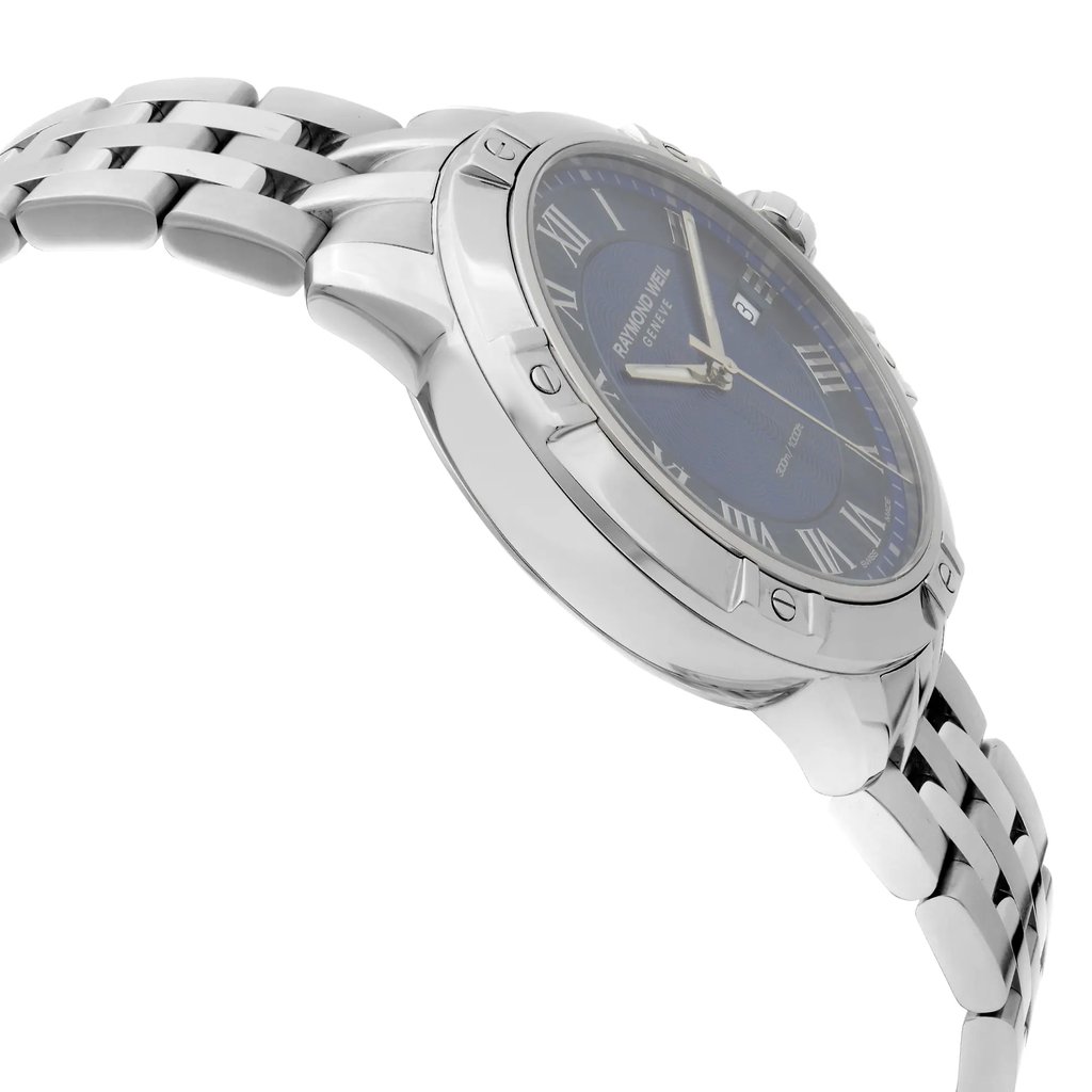 View Of Opposite Crown Facing Side Of RAYMOND WEIL 8160-ST-00508 Stainless Steel Watch New With Defects Condition