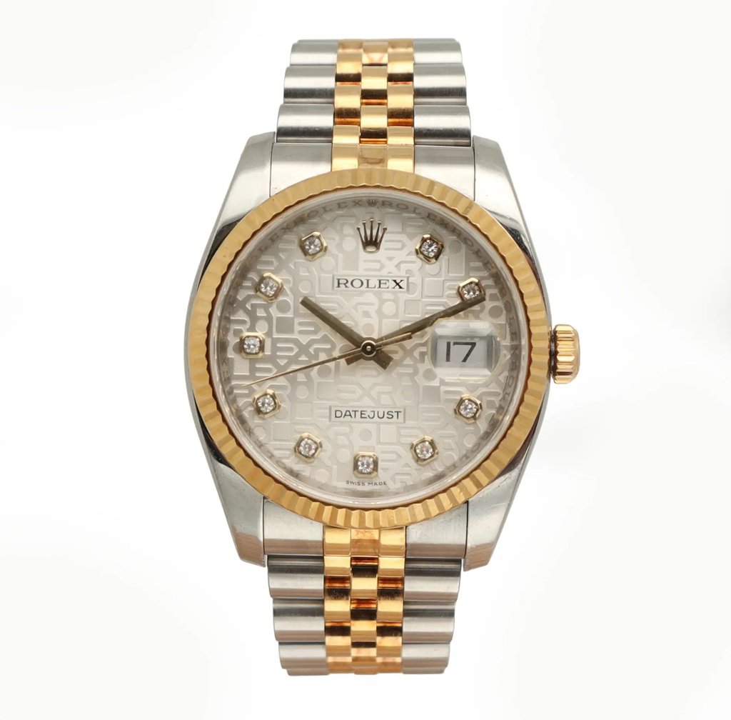 Front Full View Of Rolex 116233 Stainless Steel Watch Pre Owned Condition Good