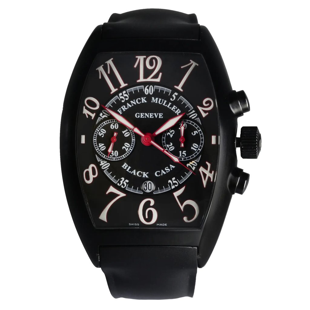 Front Full View Of Franck Muller 9880 C CC DT NR Stainless Steel Watch Pre Owned Condition {Product Condition}