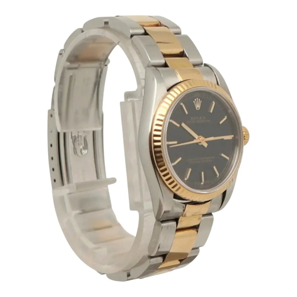 View Of Opposite Crown Facing Side Of Rolex 77513 Stainless Steel Watch Pre Owned Condition