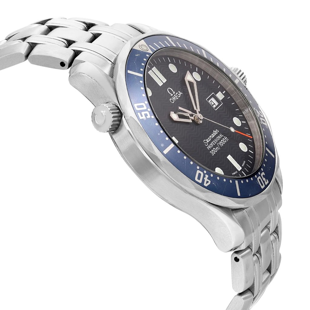 View Of Opposite Crown Facing Side Of OMEGA 2531.80.00 Stainless Steel Watch Pre Owned Condition