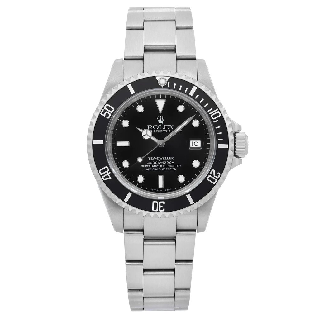 Front Full View Of Rolex 16600 Stainless Steel Watch Pre Owned Condition Good