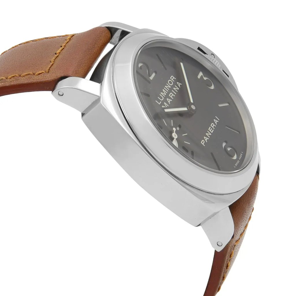 View Of Opposite Crown Facing Side Of Panerai PAM00111 Stainless Steel Watch Pre Owned Condition