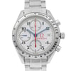 Up Close Front Facing Picture Of OMEGA 3515.20.00 Stainless Steel Watch Pre Owned Condition