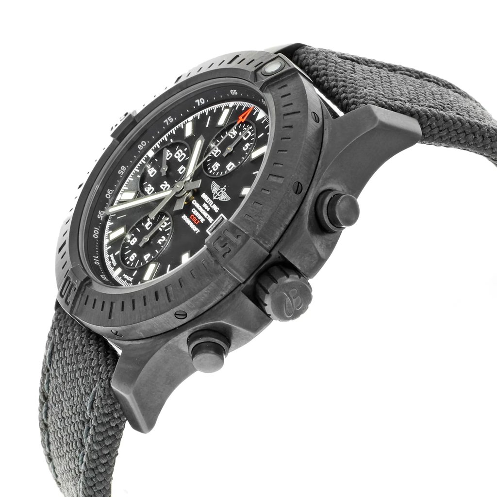 View Of Crown Facing Side Of Breitling M1338810/BF01-109W Stainless Steel Watch Pre Owned Condition