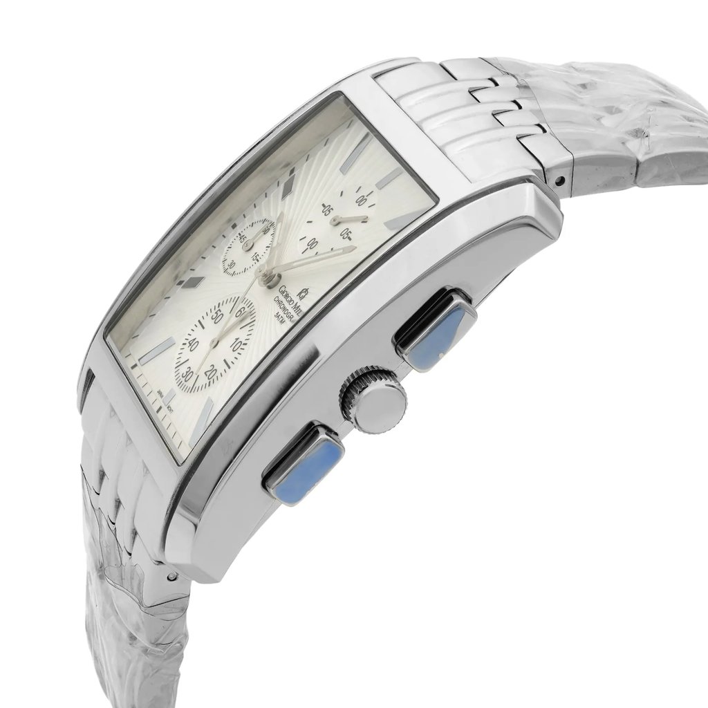 View Of Crown Facing Side Of Giorgio Milano GM849SLSL Stainless Steel Watch Display Model Condition