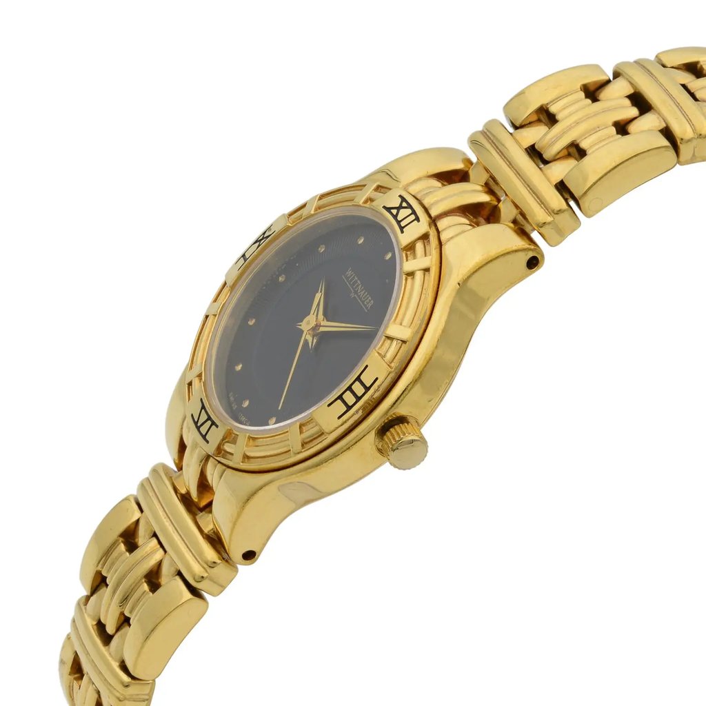 View Of Crown Facing Side Of Wittnauer 11M04 Stainless Steel Watch Pre Owned Condition