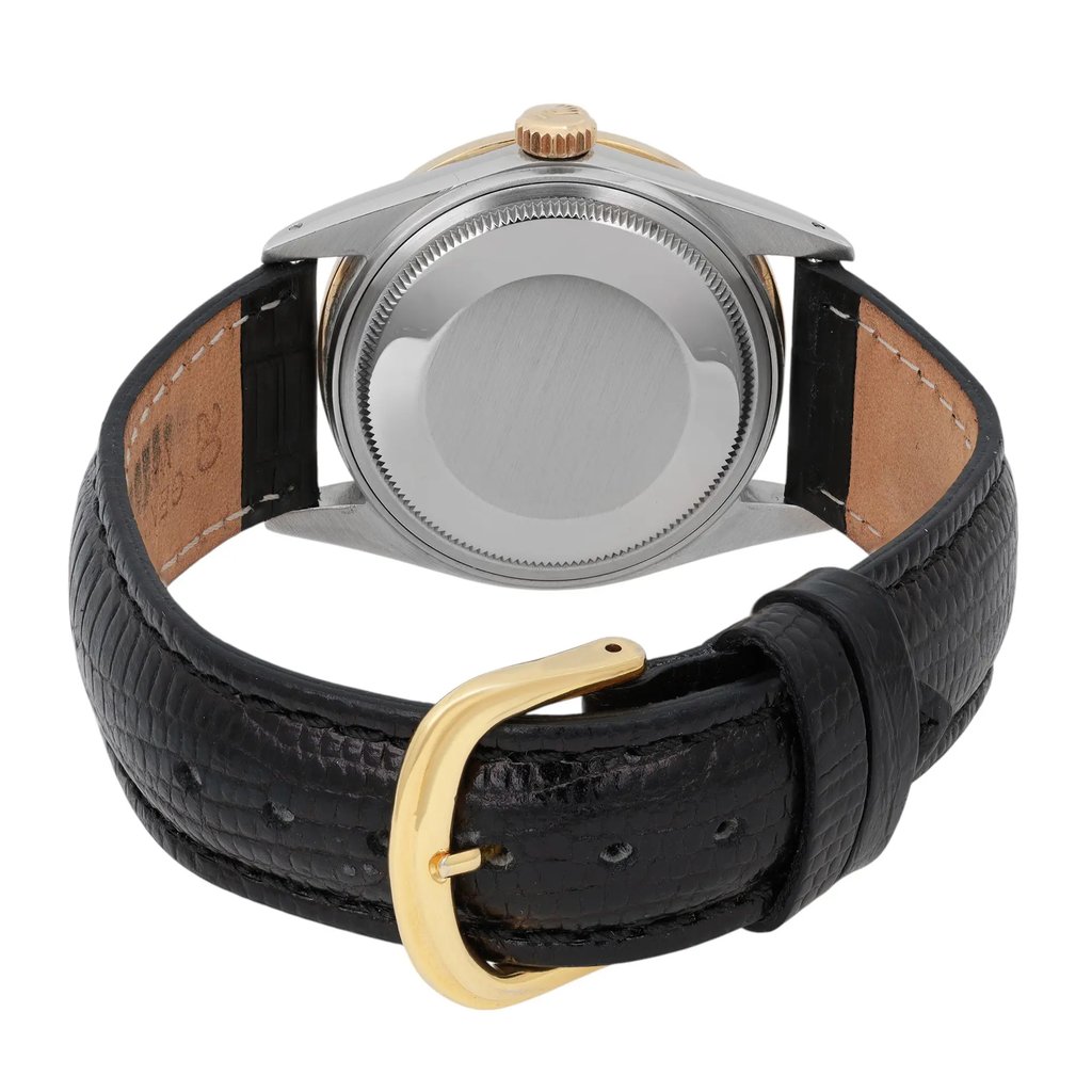 Back View Of Solid Back Case And Closed Stainless Steel Band Of Rolex 16013 Watch Pre Owned Condition