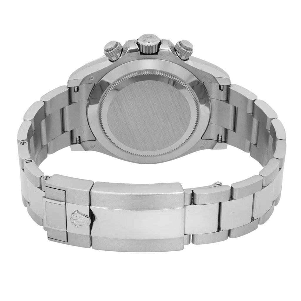 Back View Of Solid Back Case And Closed White Gold Band Of Rolex 116509 Watch Pre Owned Condition
