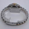 Back View Of Screwback Back Case And Closed Stainless and Solid Gold Band Of Rolex 69173 Watch Pre Owned Condition