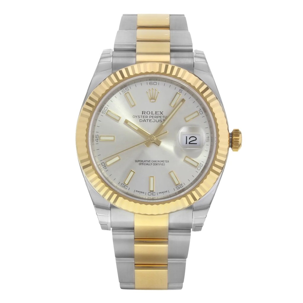 Front Full View Of Rolex 126333 Stainless Steel Watch Pre Owned Condition {Product Condition}