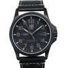 An image of a Wristwatch by Luminox. This New With Defects item is designed for Men, featuring a Dress/Formal style. It has a Quartz movement and an Analog display with a Black dial color. The indices include 12-Hour Dial,Arabic Numerals. The band is made of Leather and the case is made of Stainless Steel. The watch has a Round shape with a case size of 45 mm and a case thickness of 12 mm.