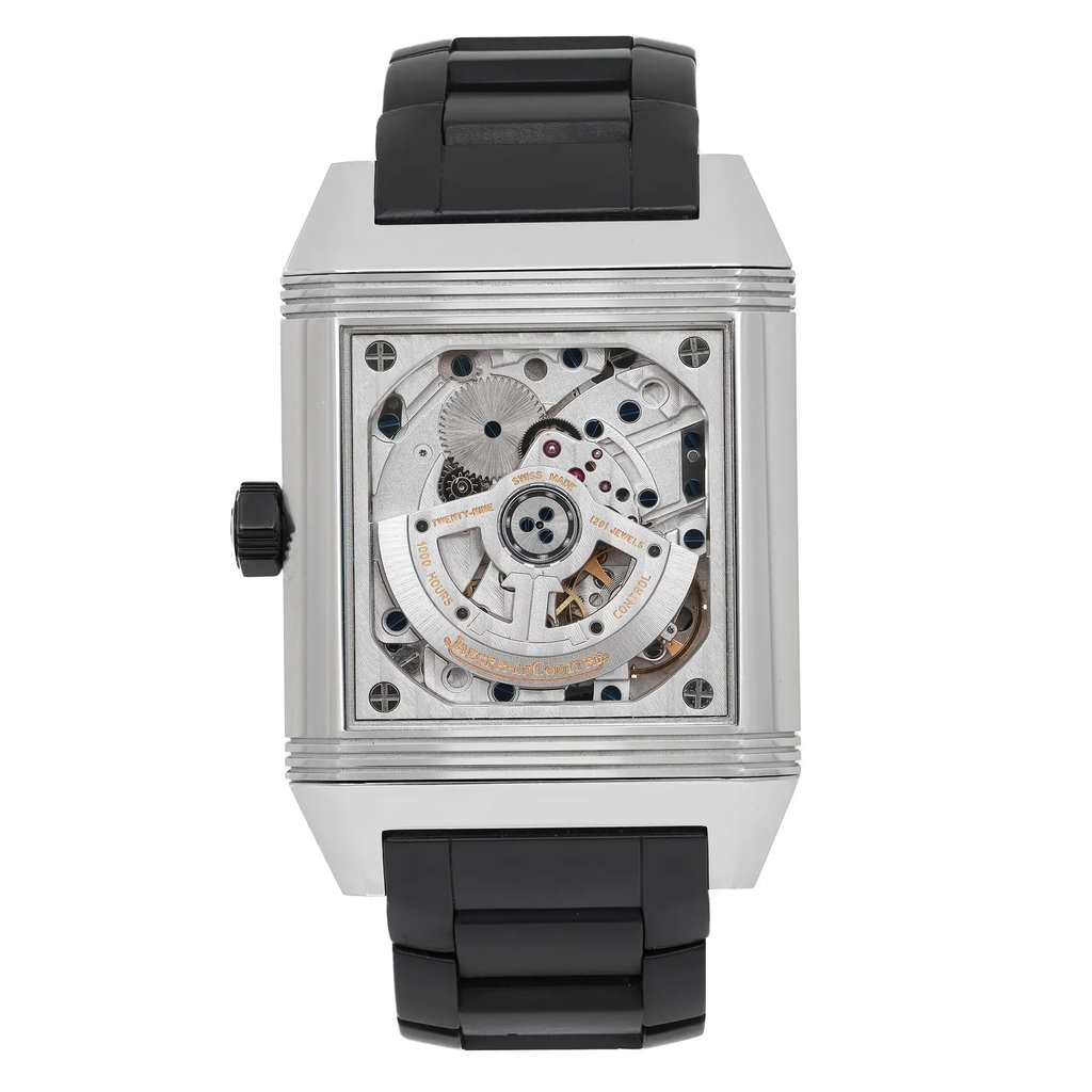 Front Full View Of Jaeger-LeCoultre 230.8.77 Stainless Steel Watch Pre Owned Condition Good