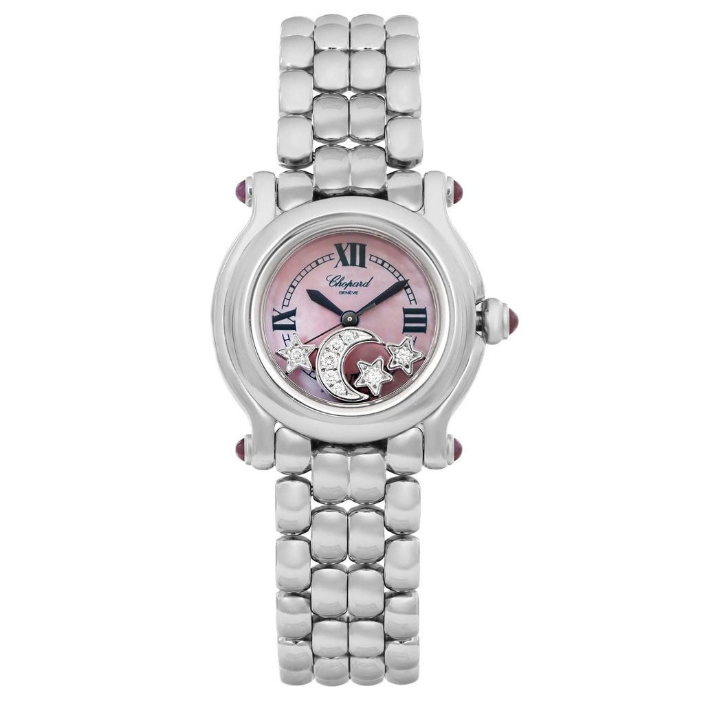 Front Full View Of Chopard 27/8250-23 Stainless Steel Watch Pre Owned Condition Excellent