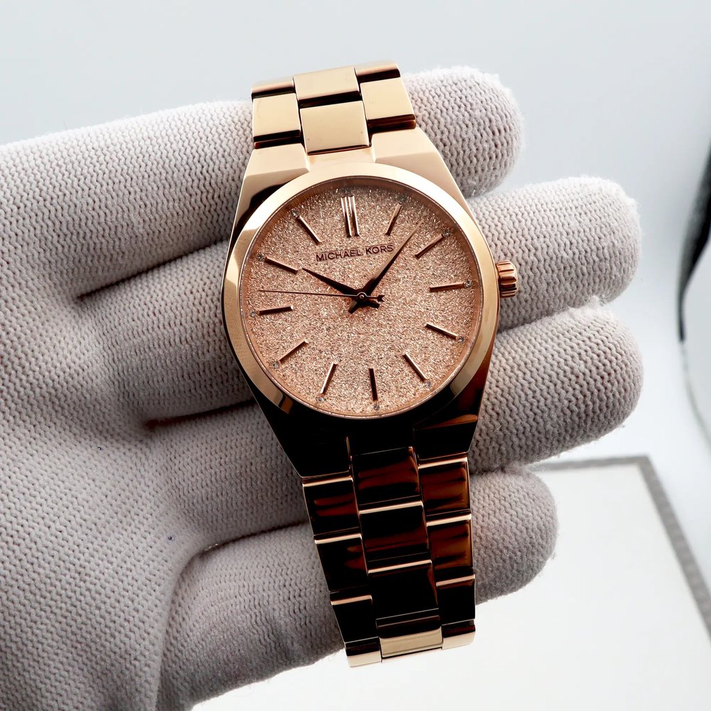 Front Full View Of Michael Kors MK6624 Stainless Steel Watch Display Model Condition Excellent