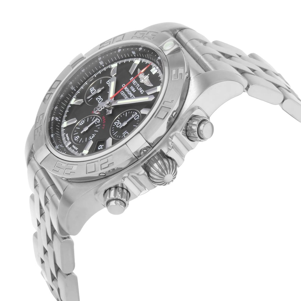 View Of Crown Facing Side Of Breitling AB011010/BB08-377A Stainless Steel Watch Pre Owned Condition